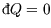 $ {}\raise0.44ex\hbox{\bf\symbol{'040}}\llap{d}Q=0$