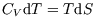$C_V{\rm d}T=T{\rm d}S$
